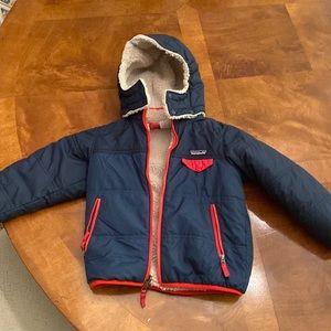Boys 5T Patagonia jacket. Reversible. Worn once.
